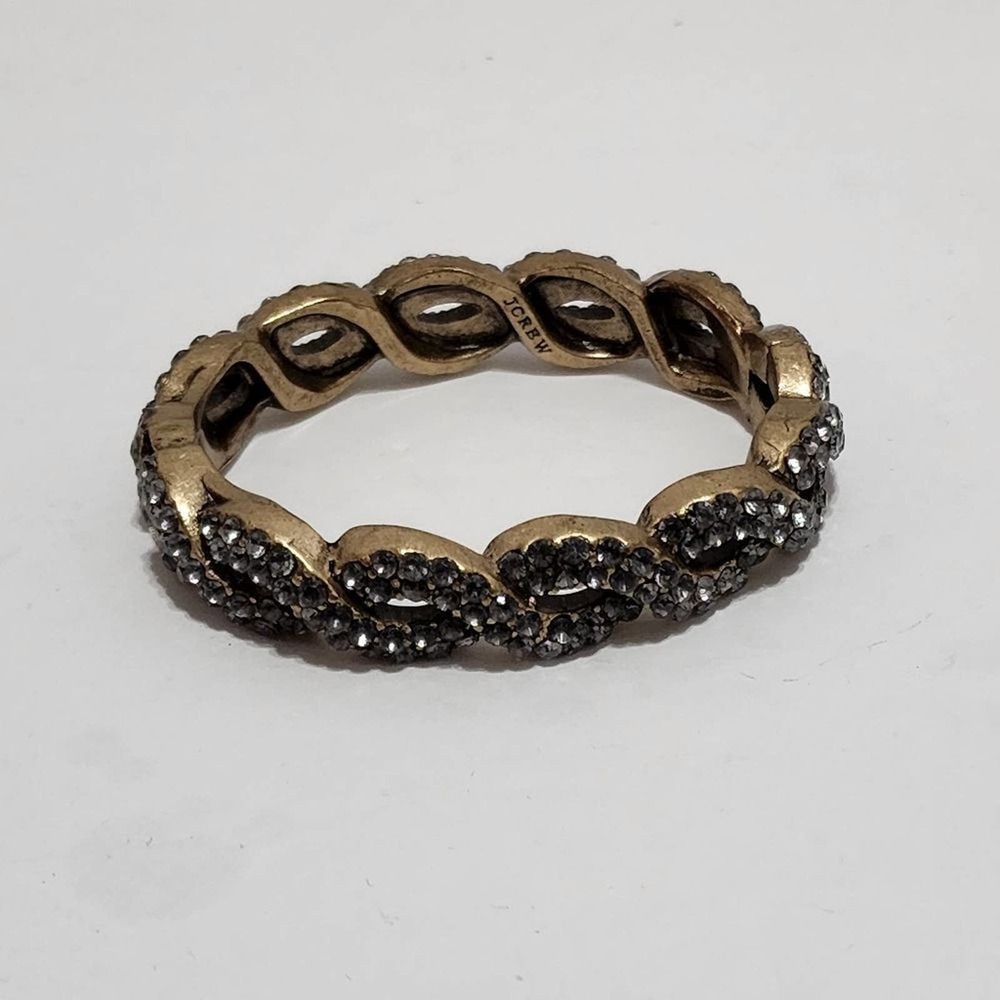J. CREW jeweled twist hinged bracelet